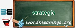 WordMeaning blackboard for strategic